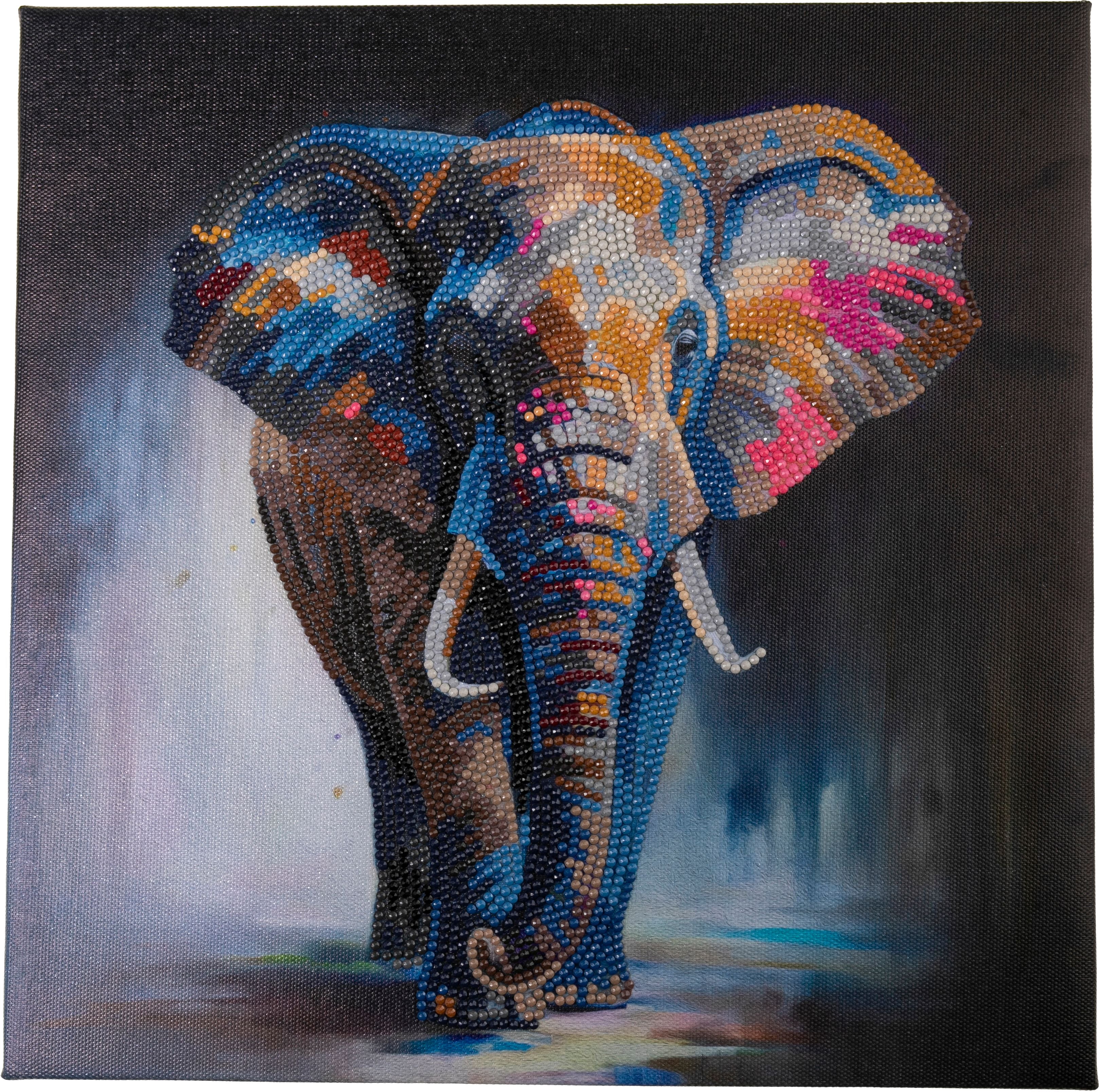 Crystal Art Leinwand Elephant 30 x 30cm - Bild 2