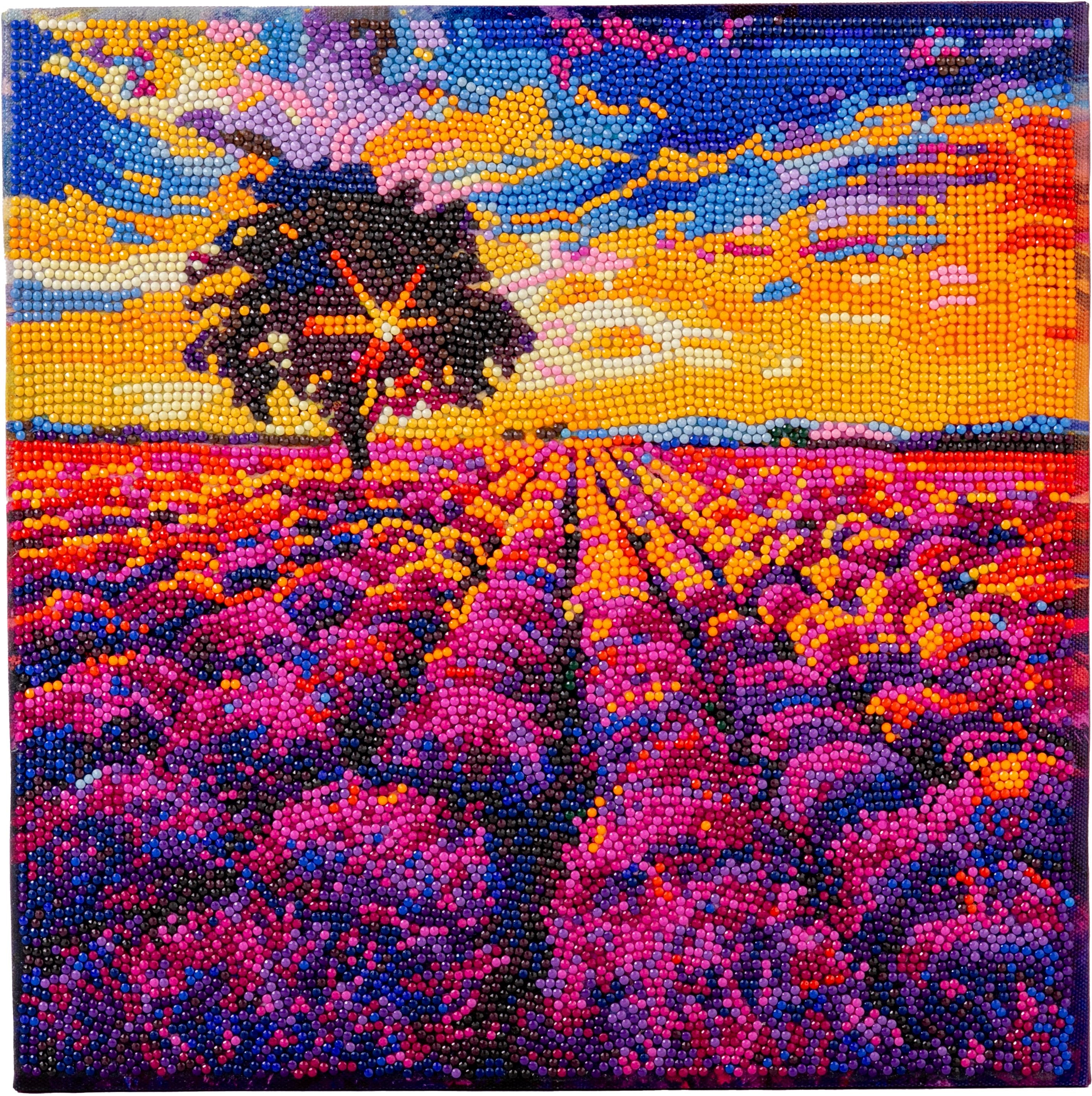 Crystal Art Leinwandbild Lavendelfeld 30 x 30cm - Bild 2