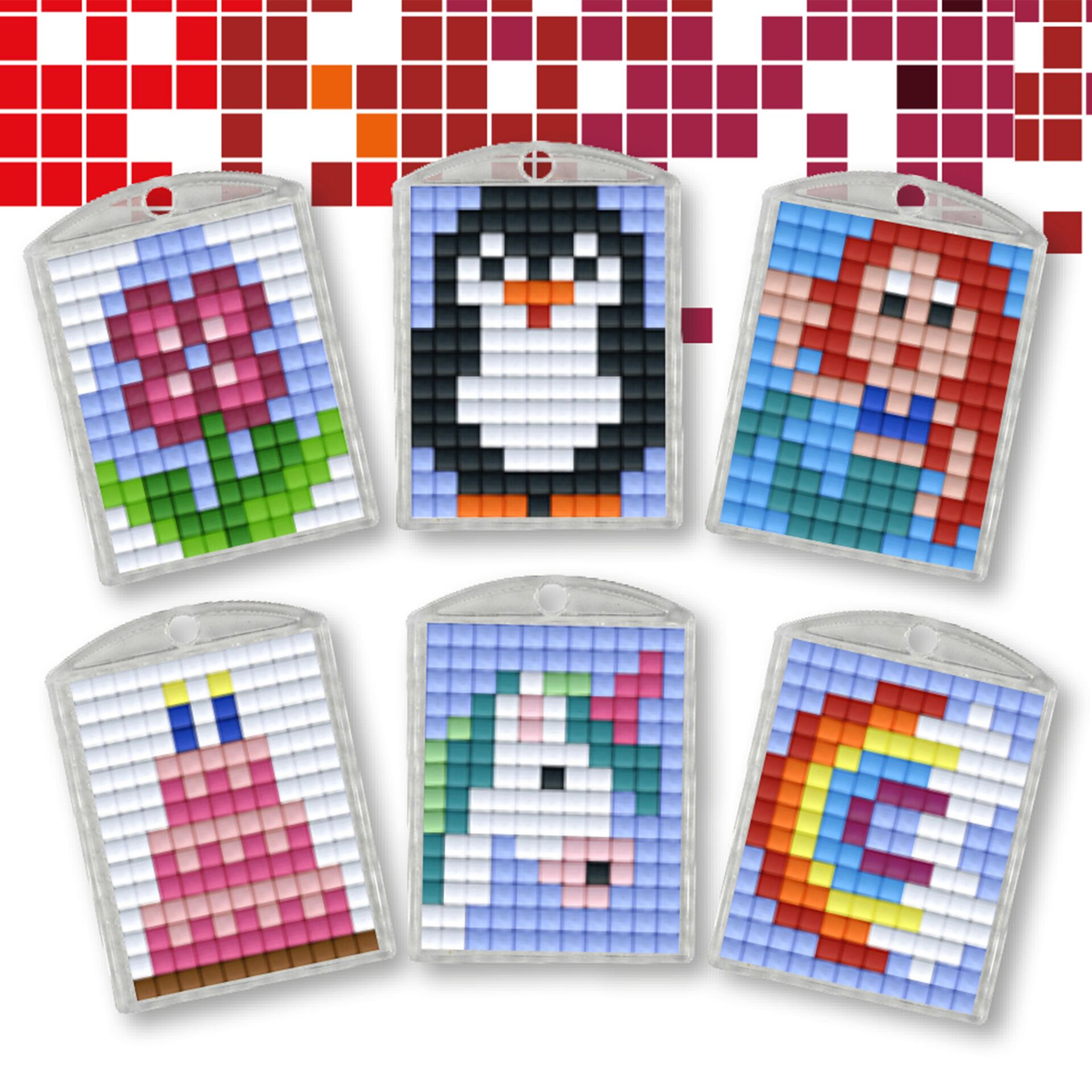 Pixel Bastelset 6 Medaillons - Bild 1