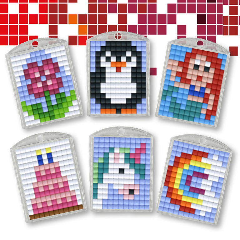 Pixel Bastelset 6 Medaillons