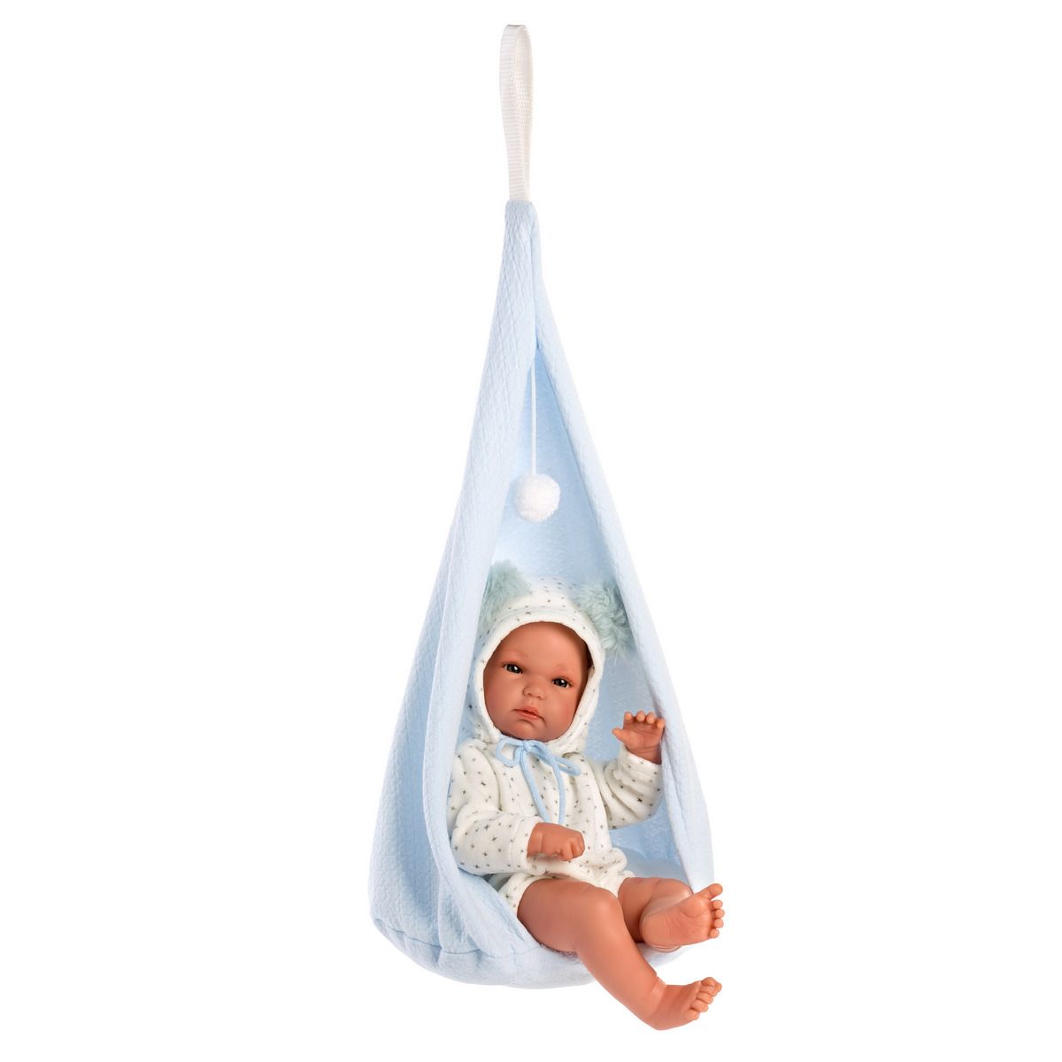 Llorens Babypuppe mit Schaukelzelt blau 35cm - Bild 1