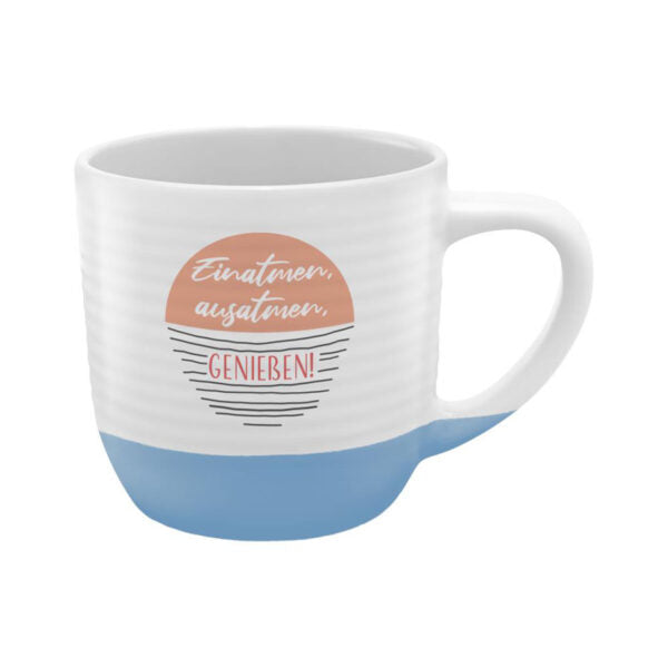 Tasse Rillen Einatmen, ausatmen, geniessen! - Bild 1