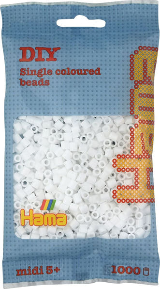 HAMA Perlen Beutel weiss