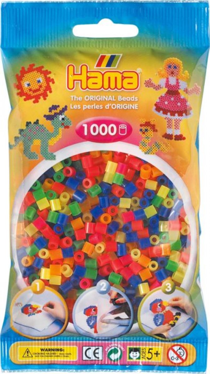 HAMA Bügelperlen Midi - Neon Mix 1000 Perlen - Bild 1
