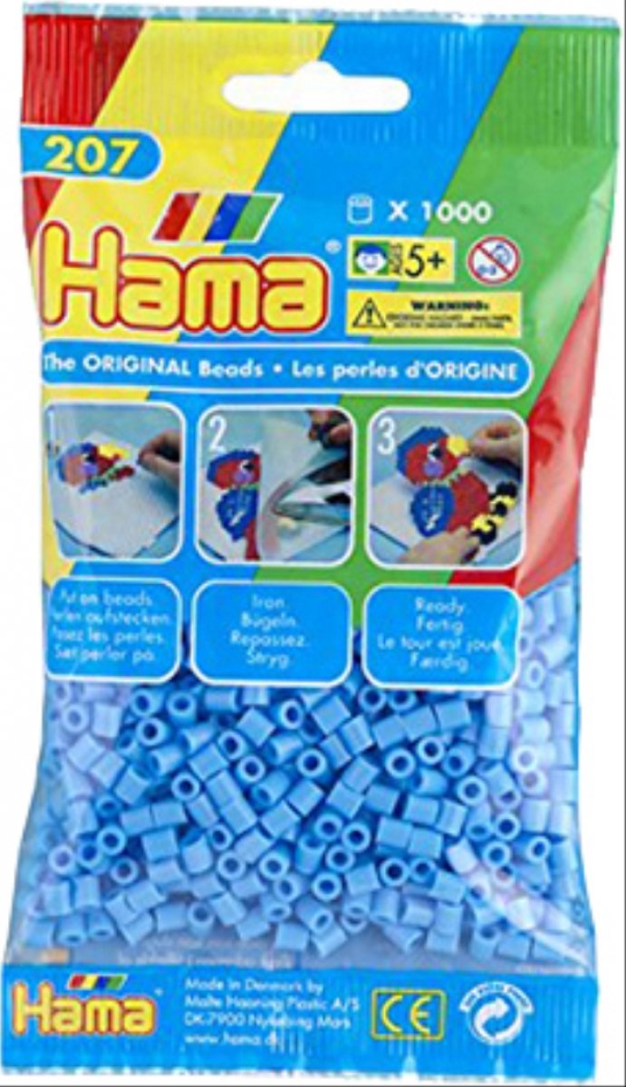 HAMA Bügelperlen Midi - Pastell Blau 1000 Perlen - Bild 1