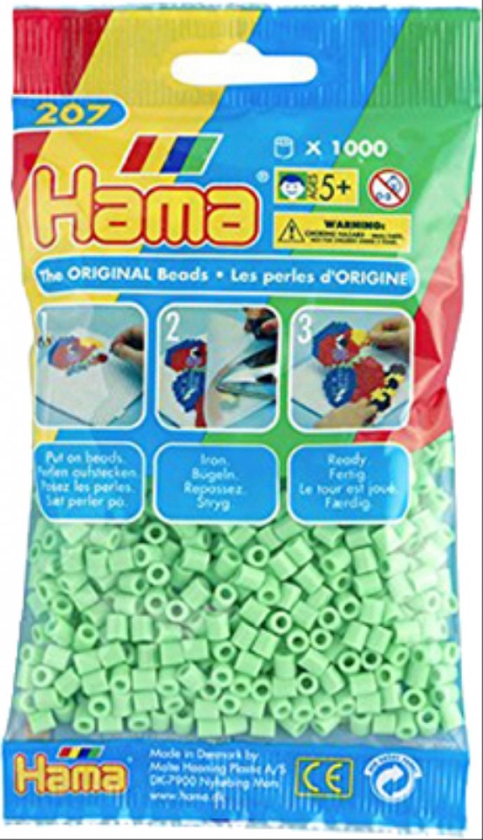HAMA Bügelperlen Midi - Pastell Grün 1000 Perlen - Bild 1