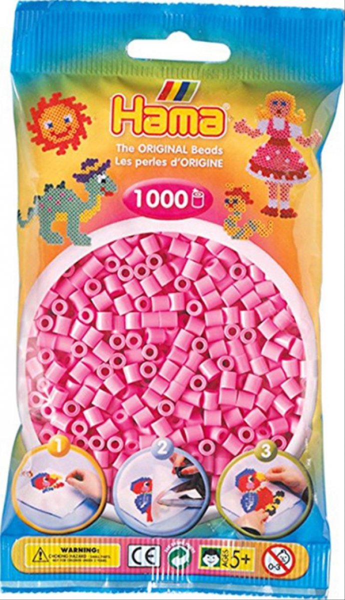 HAMA Bügelperlen Midi - Pastell Pink 1000 Perlen - Bild 1