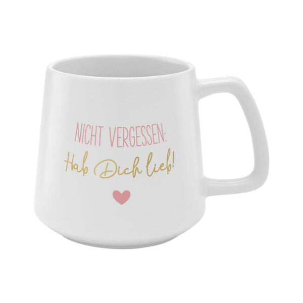 Tasse Konisch Nicht vergessen: Hab dich lieb! - Bild 1