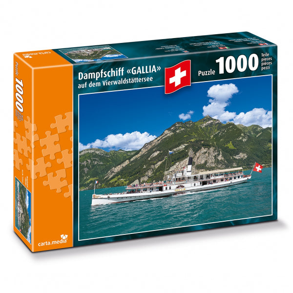 Puzzle 1000 Teile Dampfschiff "GALLIA" - Bild 1