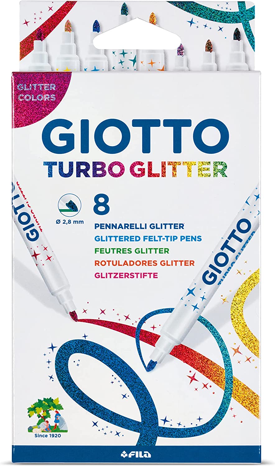 Giotto Turbo Glitter 8er - Bild 1