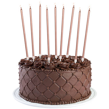 Kerzen-Set metallic roségold - Bild 4