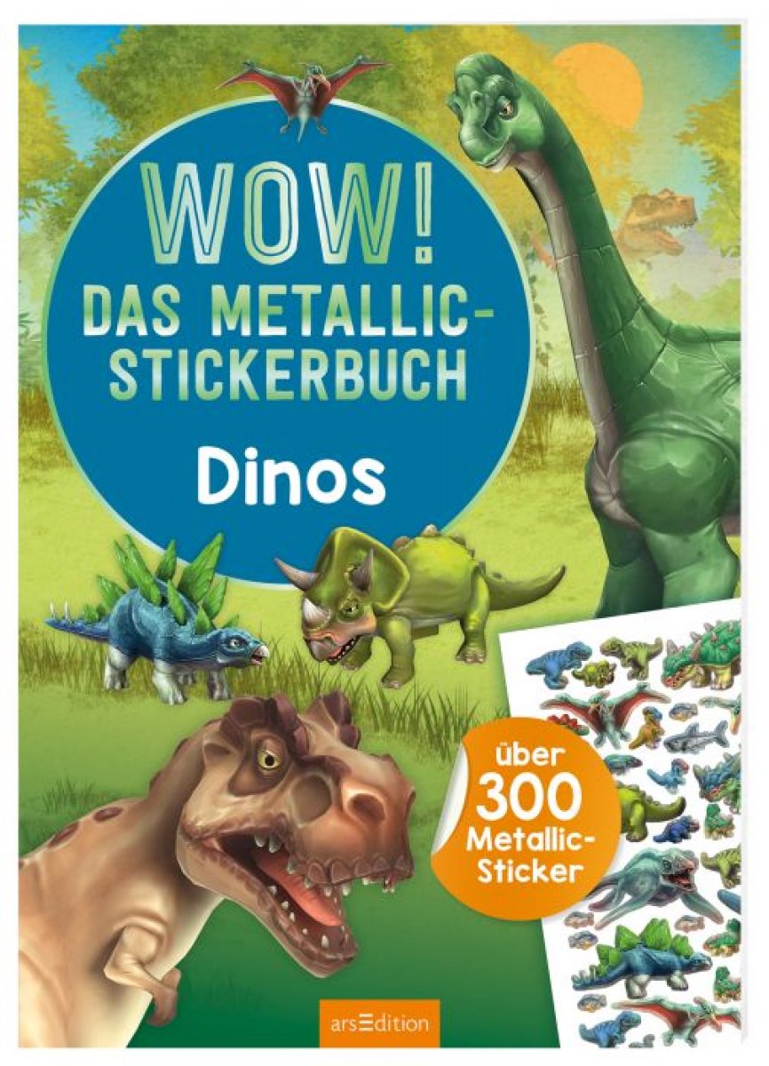 Wow! Metallic-Sticker: WOW! Das Metallic-Stickerbuch - Dinos - Bild 1