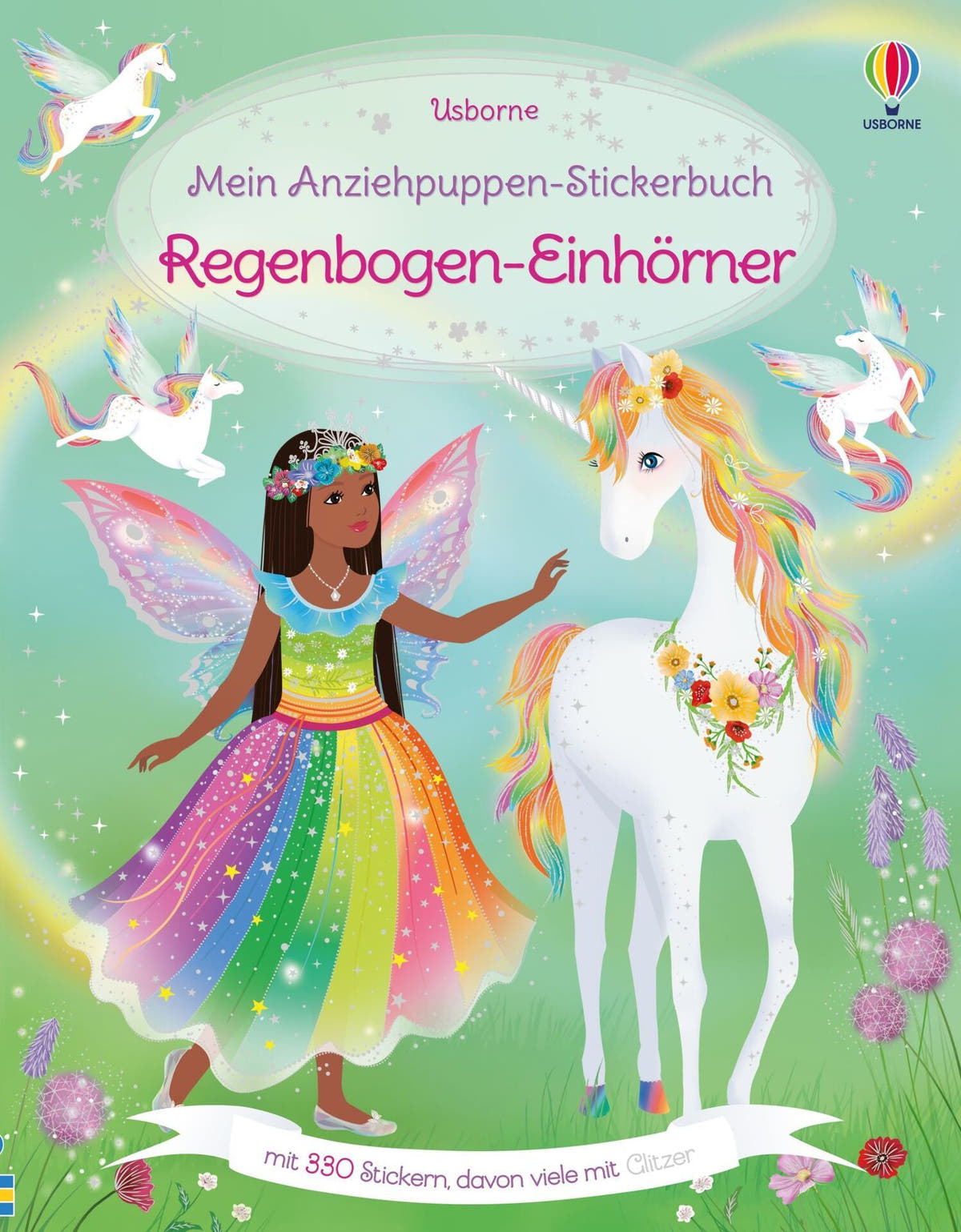 Mein Anziehpuppen-Stickerbuch: Regenbogen - Einhörner - Bild 1