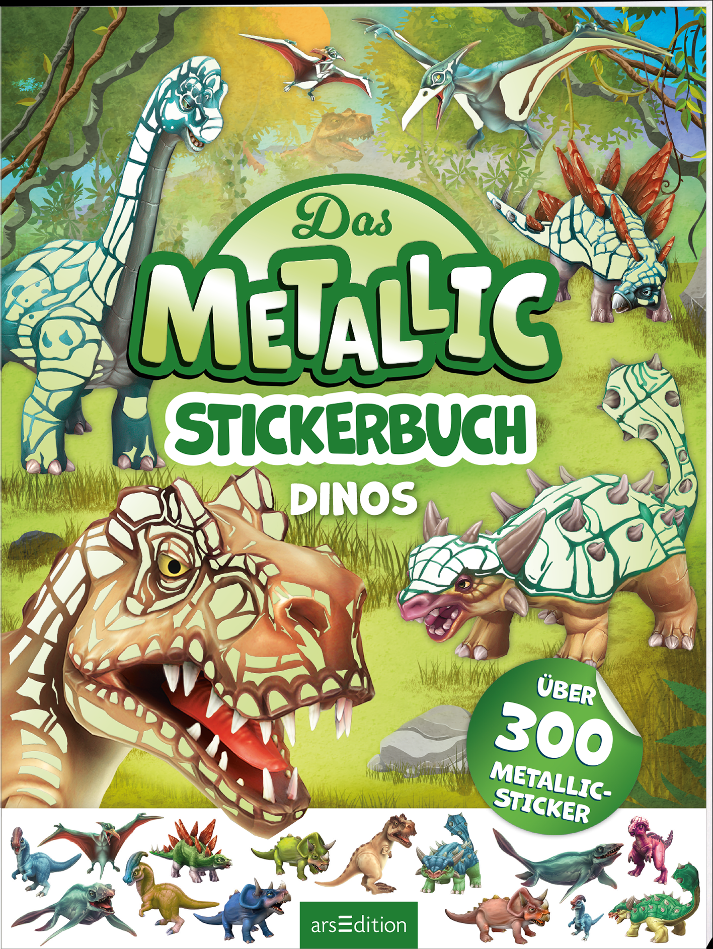 Metallic Stickerbuch Dinos - Bild 1
