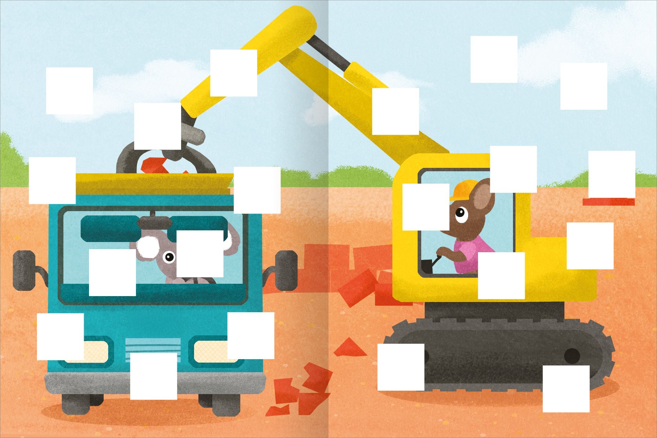 Puzzle Sticker - Baustelle - Bild 3