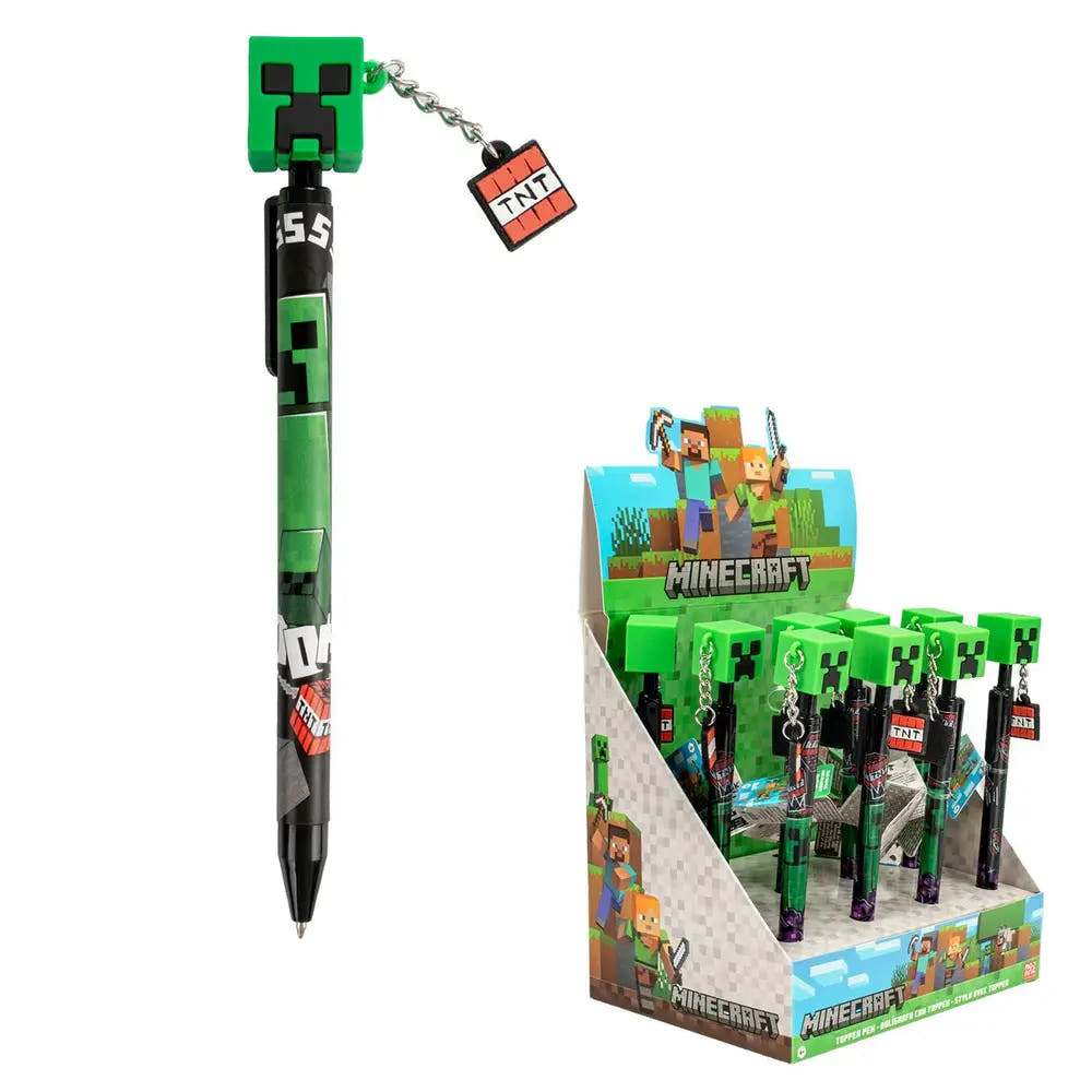 Minecraft Kugelschreiber mit Creeper-Aufsatz - Bild 1