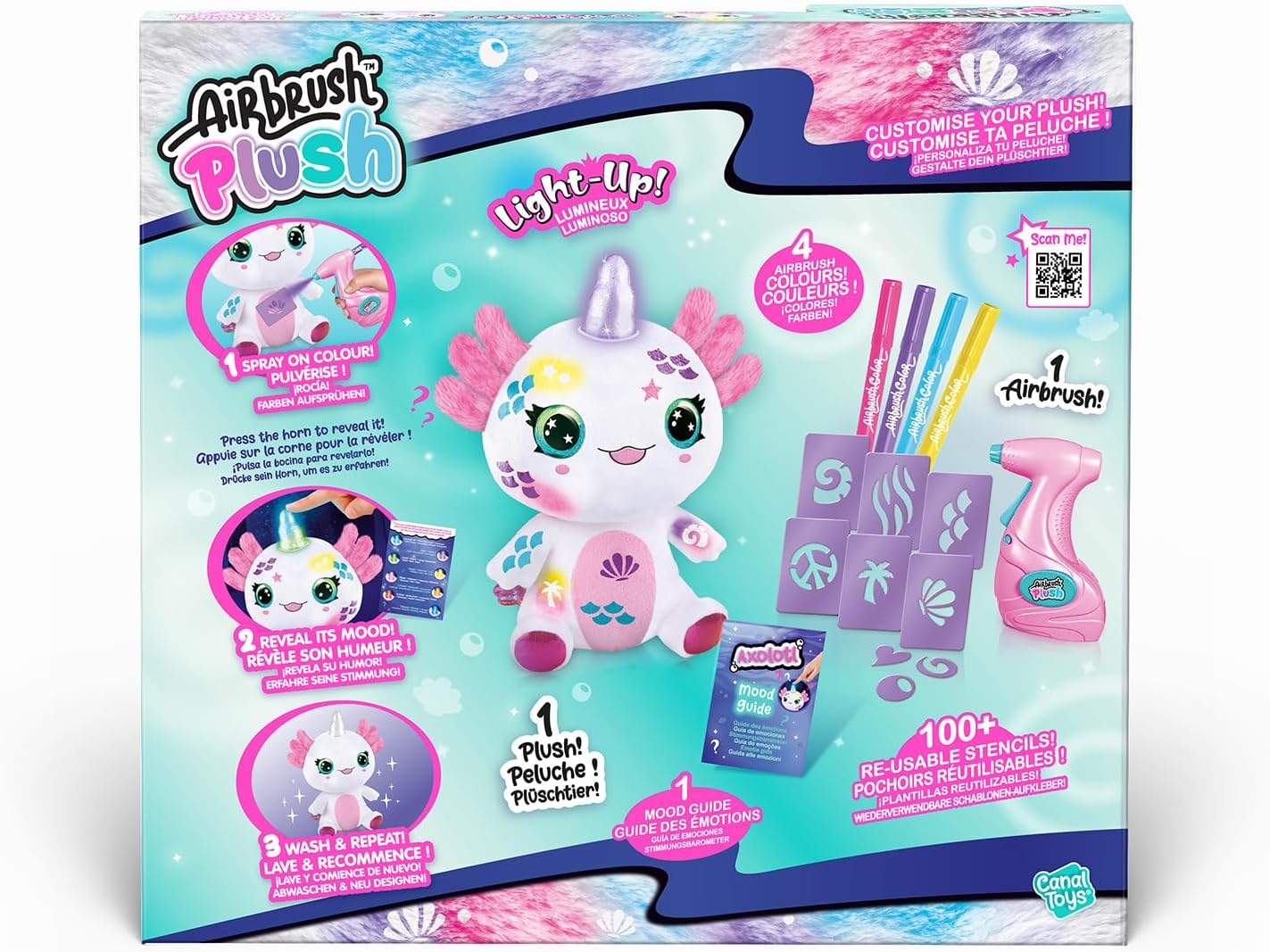 Airbrush Art Plush Axolotlcorn Light Up - Bild 7