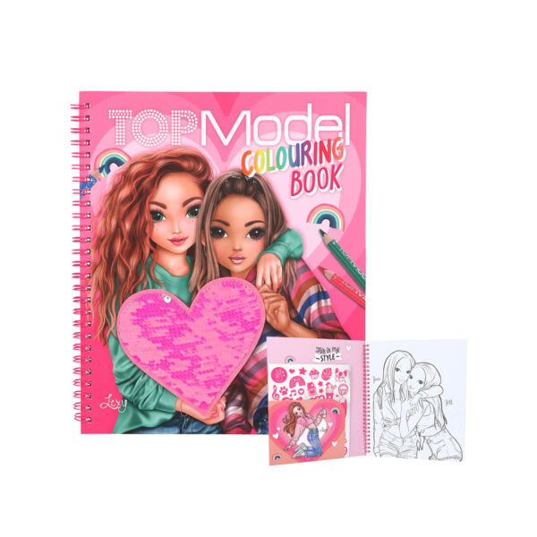 Malbuch mit Pailletten Top Model - Bild 1