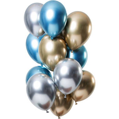 Latexballons Mirror Effect Saphire mehrfarbig - Bild 1