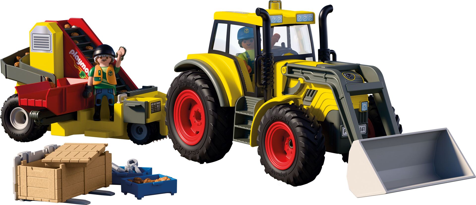 PLAYMOBIL Grosser Traktor mit Kartoffelroder 72161 - Bild 6