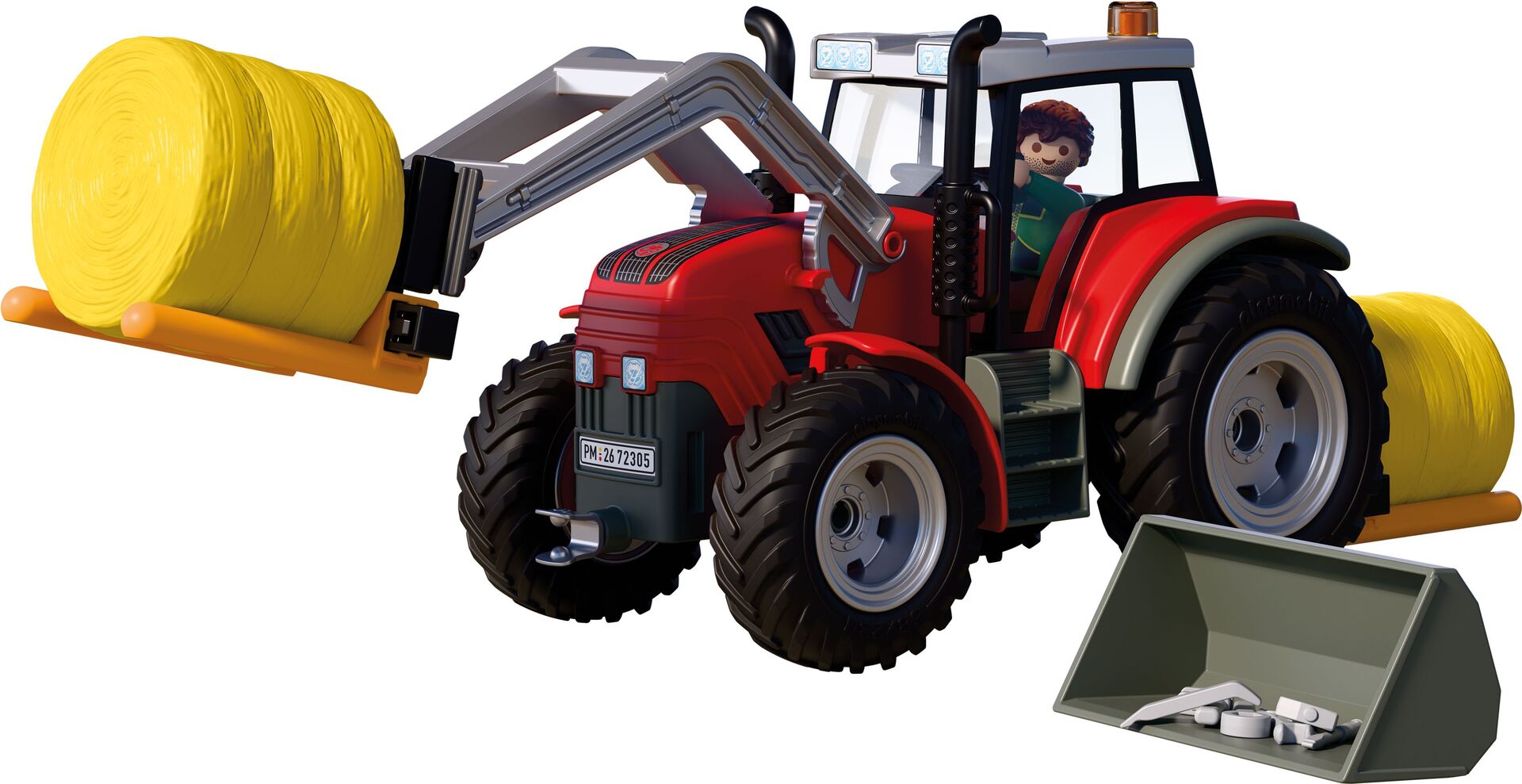 PLAYMOBIL Grosser Traktor mit Heuballen 72305 - Bild 6