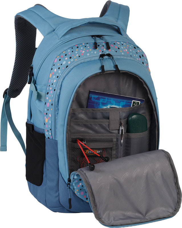 BESTWAY Rucksack Evolution Air hellblau Punkte - Bild 6
