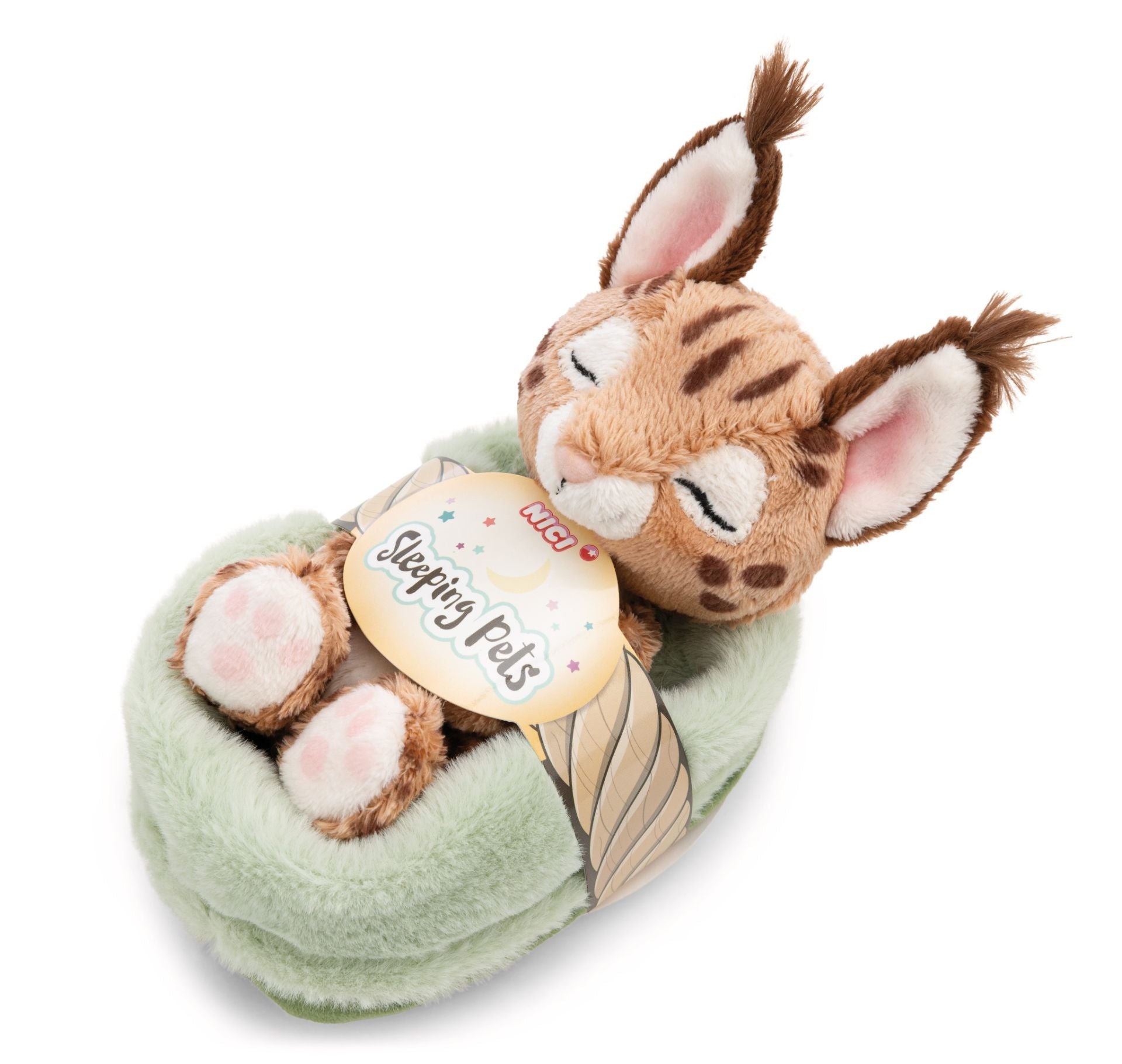 Nici Sleeping Pets Karakal-Baby im hellgrünen Körbchen - Bild 6