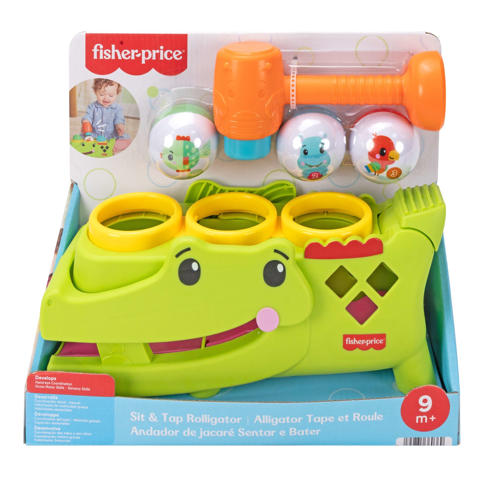 Fisher-Price Sitz- und Klopf-Rolligator mit Hammer und 3 Bällen - Bild 2