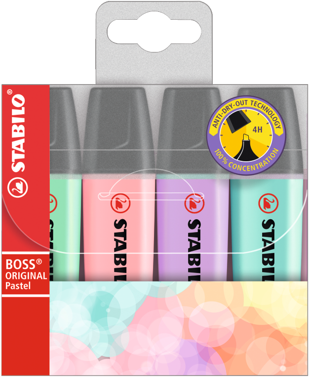 Stabilo Boss Pastell 4er Etui - Bild 1