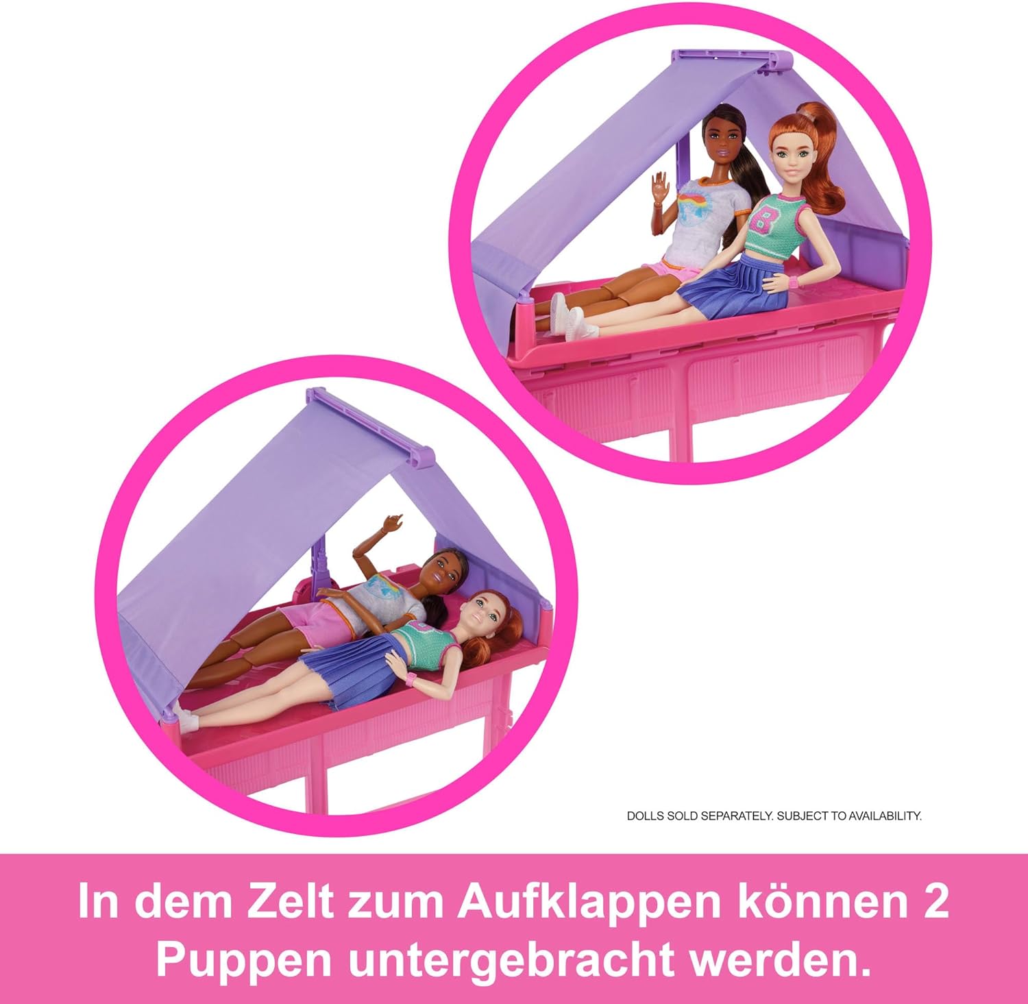 Barbie Super Abenteuer-Camper Spielset mit Dachzelt - Bild 2