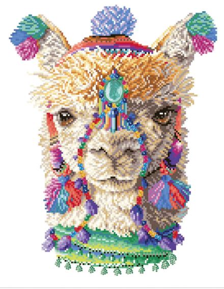 Diamond Painting Bohemian Alpaka - Bild 3