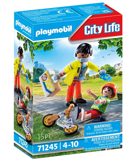 PLAYMOBIL City Life Sanitäter mit Patient 71245 - Bild 1