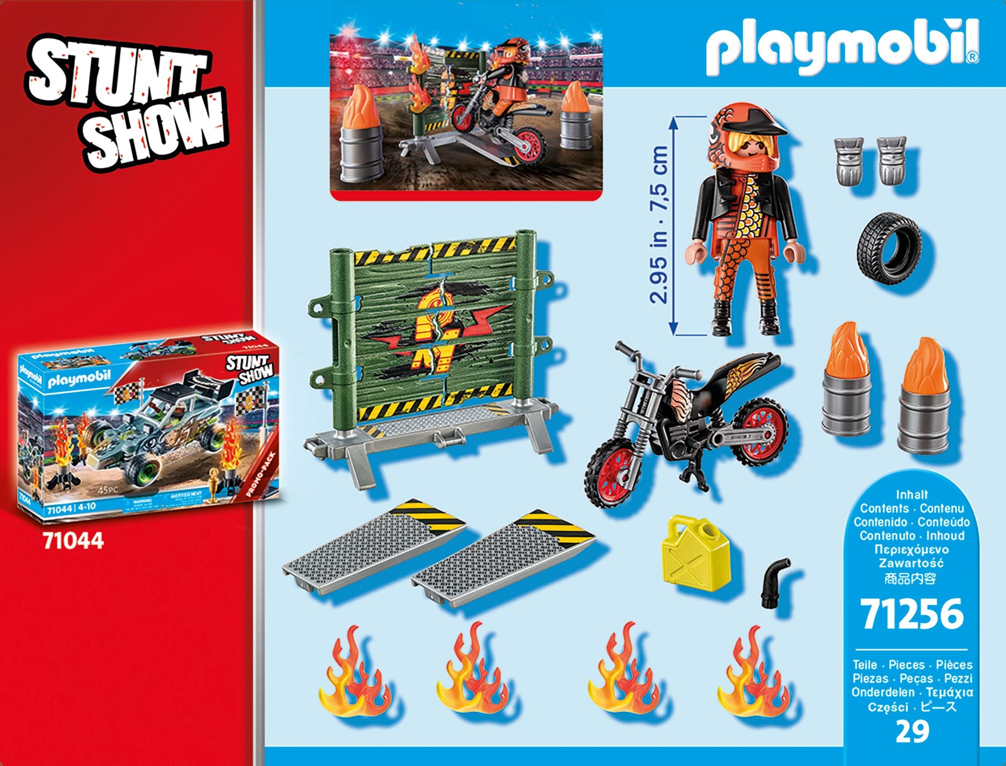 PLAYMOBIL City Action Starter Pack Stuntshow Motorrad mit Feuerwand 71256 - Bild 4