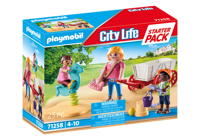 PLAYMOBIL City Life Starter Pack Erzieherin mit Bollerwagen 71258