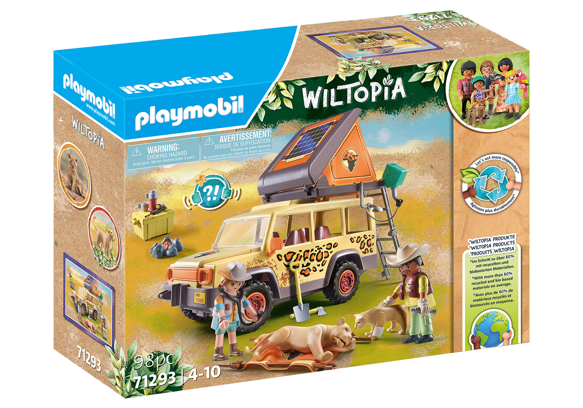PLAYMOBIL Wiltopia Mit dem Geländewagen bei den Löwen 71293 - Bild 1