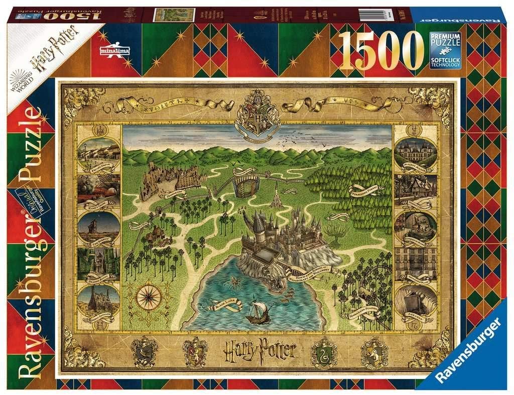 Puzzle 1500 Teile Hogwarts Karte 16.599 - Bild 1