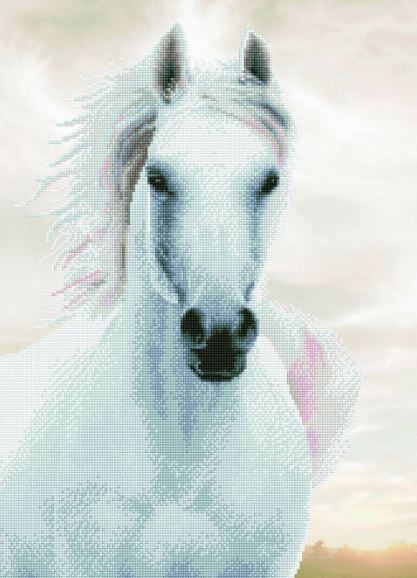 Diamond Painting Pferd weiss - Bild 1