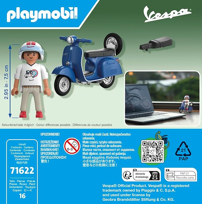 PLAYMOBIL Vespa mit Mann 71622 - Bild 4