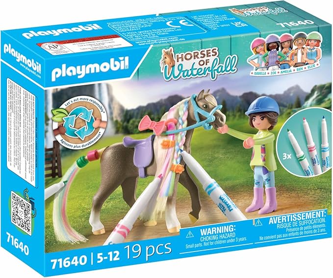 PLAYMOBIL Horse of Waterfall Kreativset mit Pferd und Stiften 71640 - Bild 1