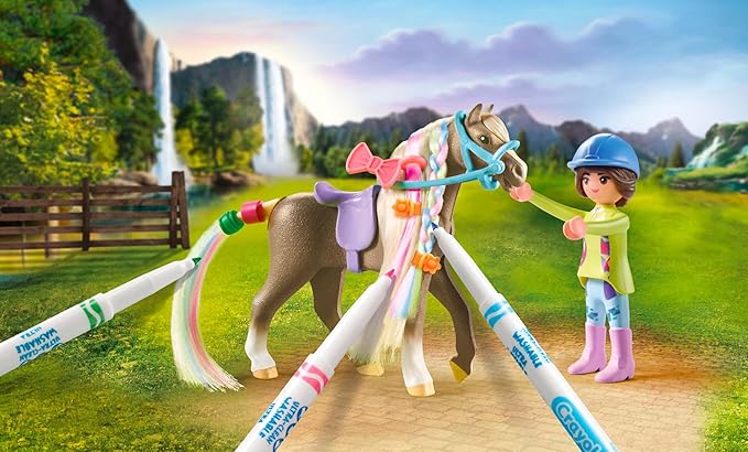 PLAYMOBIL Horse of Waterfall Kreativset mit Pferd und Stiften 71640 - Bild 3