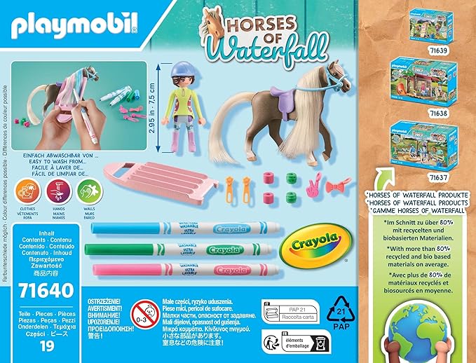 PLAYMOBIL Horse of Waterfall Kreativset mit Pferd und Stiften 71640 - Bild 4