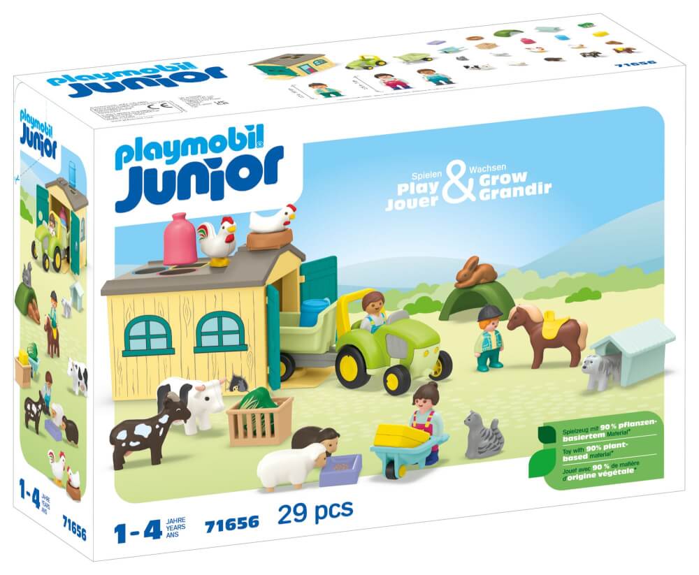 PLAYMOBIL JUNIOR: Bauernhof - Abenteuer mit Traktor 71656 - Bild 1