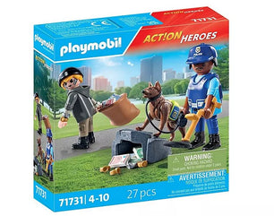 PLAYMOBIL Action Heroes Spurensuche mit Hund 71731