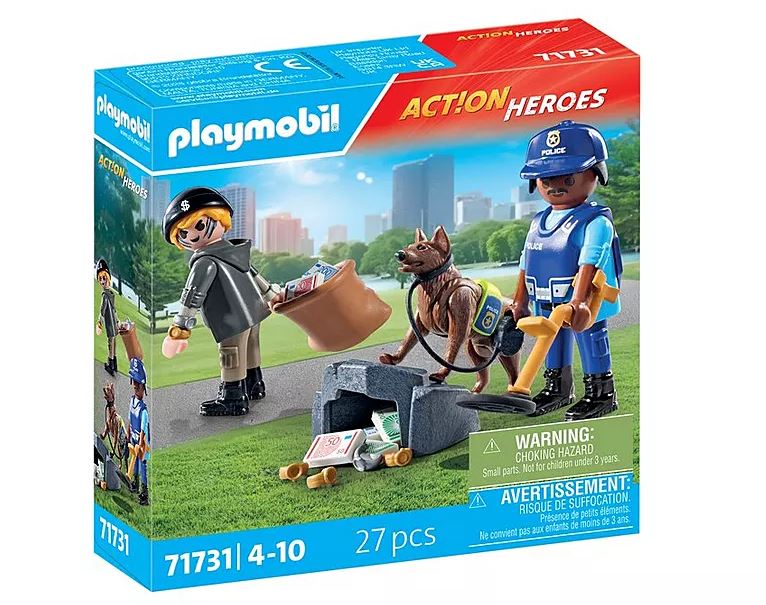 PLAYMOBIL Action Heroes Spurensuche mit Hund 71731 - Bild 1