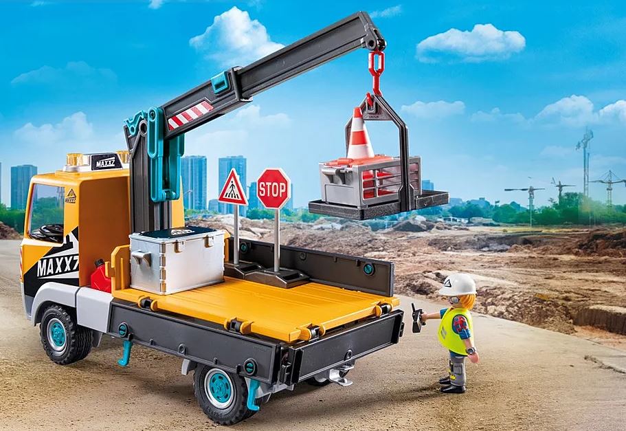 PLAYMOBIL Action Heroes Baustellen-LKW mit Kran 71750 - Bild 6
