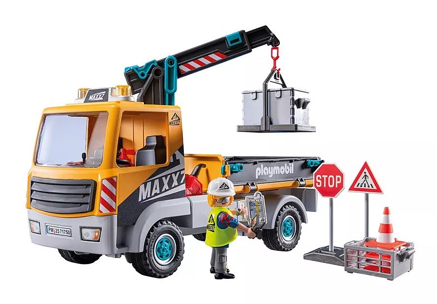 PLAYMOBIL Action Heroes Baustellen-LKW mit Kran 71750 - Bild 3