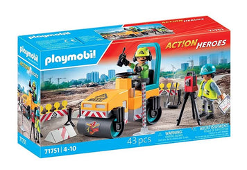 PLAYMOBIL Action Heroes Strassenwalze 71751