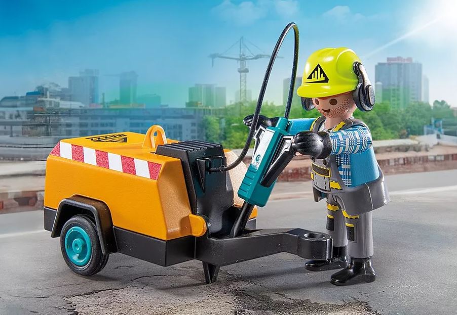 PLAYMOBIL Action Heroes Bauarbeiter mit Meissel 71752 - Bild 4