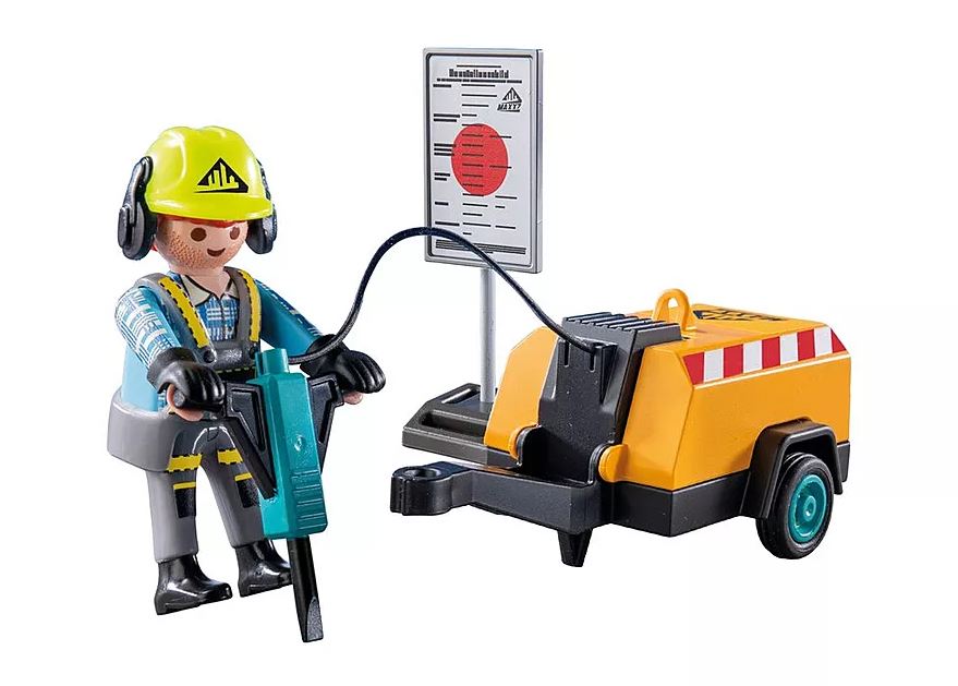 PLAYMOBIL Action Heroes Bauarbeiter mit Meissel 71752 - Bild 3