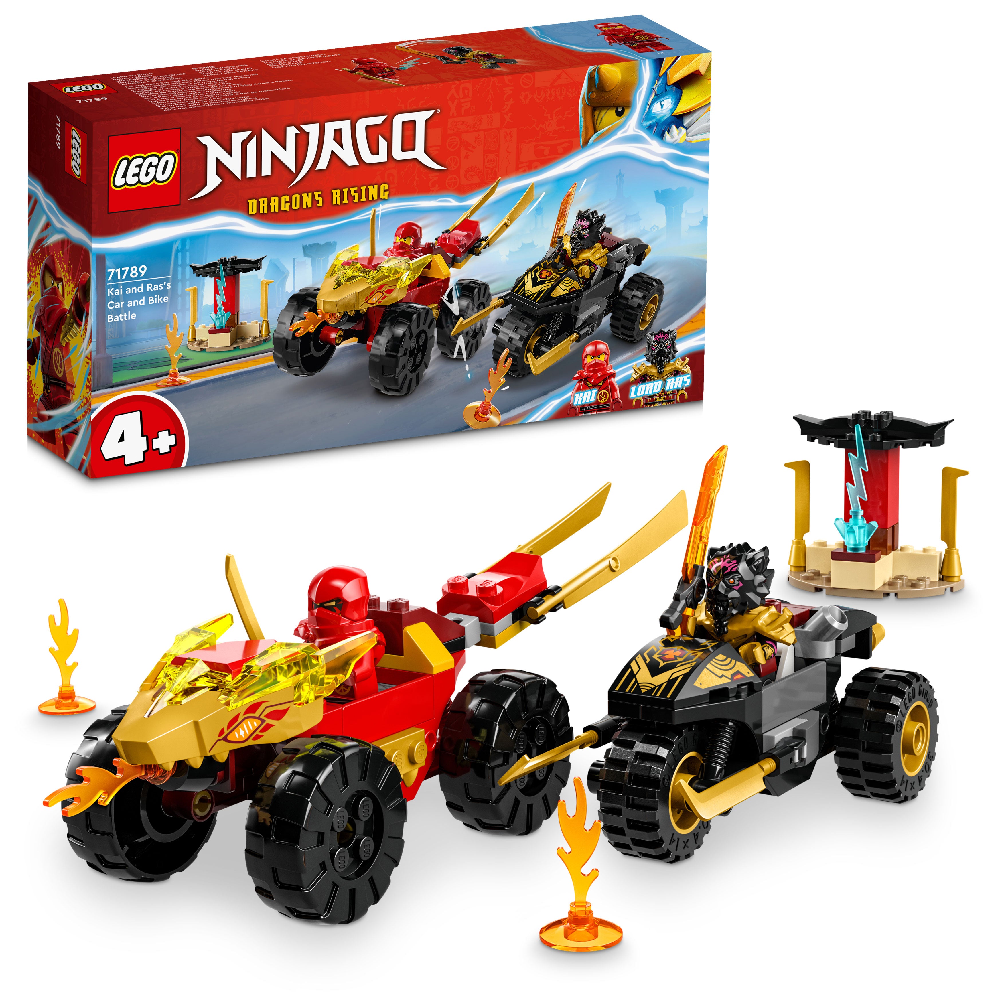 LEGO Ninjago Verfolgungsjagd mit Kais Flitzer und Ras' Motorrad 71789 - Bild 7